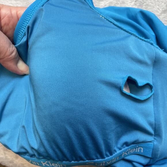 Calvin Klein One Piece Swimsuit Womens 8 Turquoise Starburst Slimming Resort - Picture 5 of 8